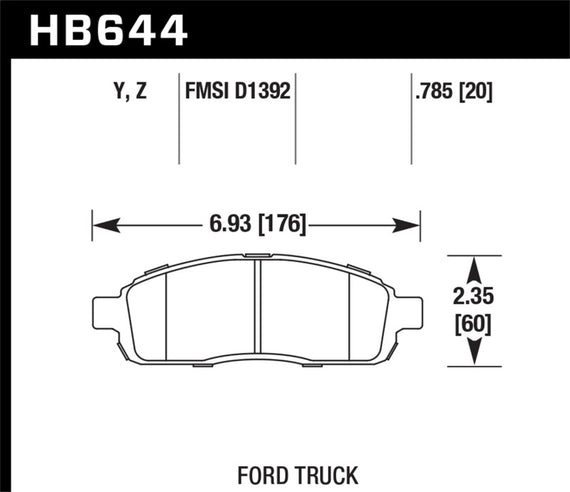 Hawk LTS Street Brake Pads HB644Y.785