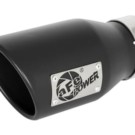 aFe MACH Force-Xp 409 SS Exhaust Tip Black (Left Side) 3in In x 4-1/2in Out x 9in L Clamp-On 49T30452-B09