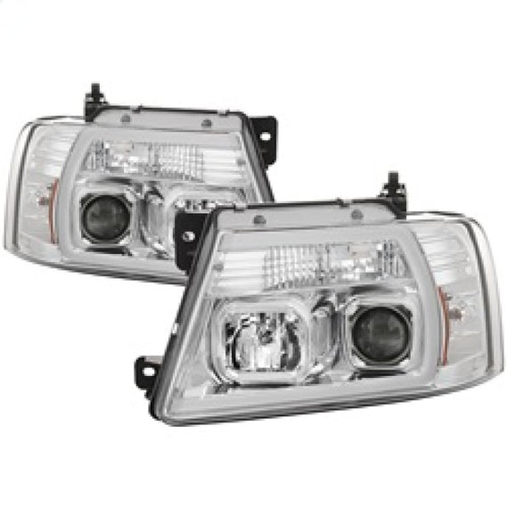 Spyder 04-08 Ford F-150 Light Bar Projector Headlights - Chrome (PRO-YD-FF15004V2-LB-C) 5084637