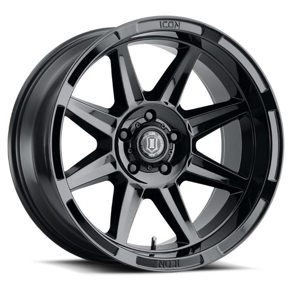 ICON Bandit 20x10 5x150 -24mm 4.5in BS 110.10mm Bore Gloss Black Wheel 6020105545GB