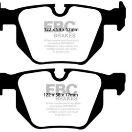 EBC 07-10 BMW X5 3.0 Greenstuff Rear Brake Pads DP61494