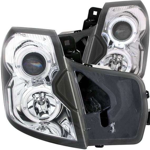 ANZO 2003-2007 Cadillac CTS Projector Headlights w/ Halo Chrome 121416