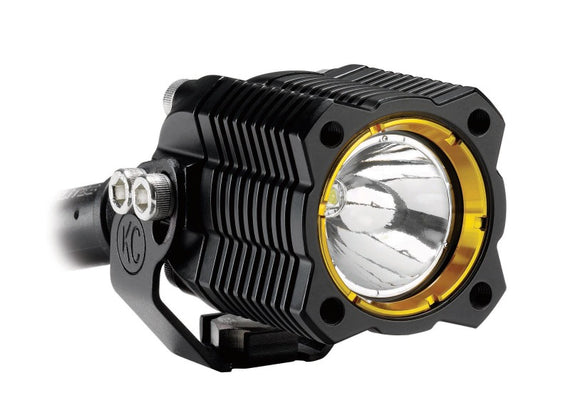 KC HiLiTES FLEX Single LED 10w Spread Beam w/o Wiring Harness (Single) - Black 1269