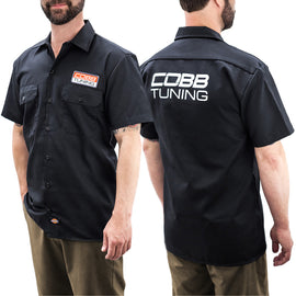 Cobb Dickies Work Shirt w/Embroidered Patch - X-Large CO-DICKIES-PATCH-RED-XL