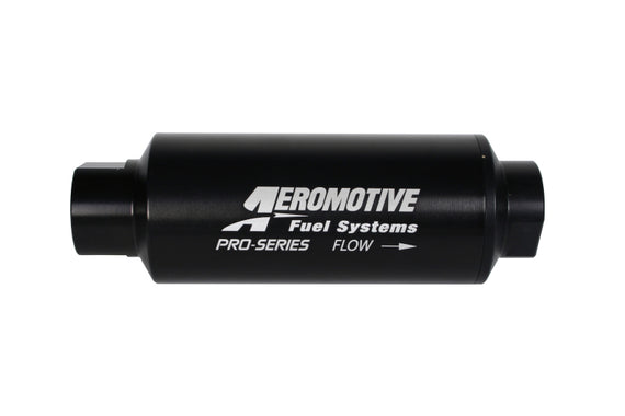 Aeromotive Pro-Series In-Line Filter - AN-12 - 40 Micron SS Element - Nickel Chrome Finish 12342
