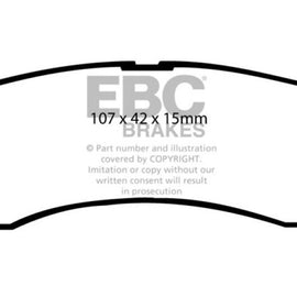 EBC 99-01 Lexus RX300 3.0 2WD Greenstuff Rear Brake Pads DP6628