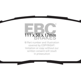 EBC 06-08 Ford Edge 3.5 2WD Greenstuff Rear Brake Pads DP21795