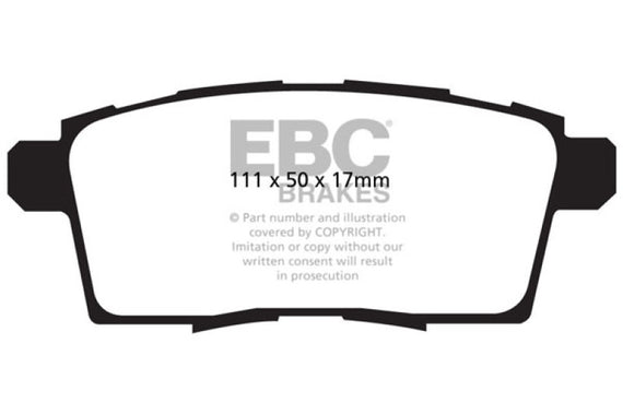 EBC 06-08 Ford Edge 3.5 2WD Greenstuff Rear Brake Pads DP21795