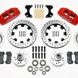 Wilwood Dynapro 6 Front Hub Kit 12.19in Drilled Red WWE ProSpindle 140-10741-DR