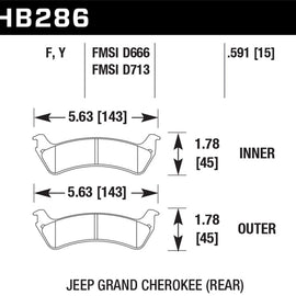 Hawk LTS Street Brake Pads HB286Y.591
