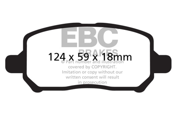 EBC 05-10 Chevrolet Cobalt 2.2 4 Lug Ultimax2 Front Brake Pads UD956