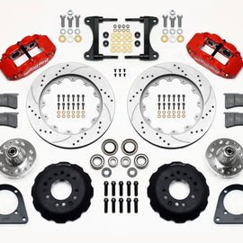 Wilwood Narrow Superlite 6R Front Hub Kit 114.00in Drill-Zinc Red TCI-IFS 71-78 (Pinto Based) 140-13225-ZR