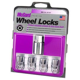 McGard Wheel Lock Set 4pk  1/2-20 NUT CONE SEAT, DUAL 3/4 &13/16 HEX, 1.46"OAL-CHROME (SUPERSEDED 24138) 24130