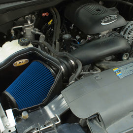 Airaid 99-06 GM Truck 4.8/5.3/6.0 (Mech Fan/Low Hood) MXP Intake System w/ Tube (Dry / Blue Media) 203-247