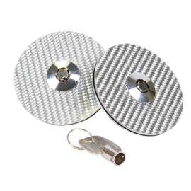 NRG SILVER CARBON FIBER HOOD PINS WITH LOCKS CHL-200