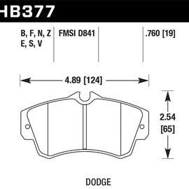 Hawk SRT4 H-14 Front Race Pads HB377V.760