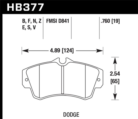 Hawk SRT4 H-14 Front Race Pads HB377V.760