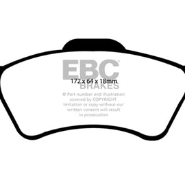 EBC 01-07 Chrysler Town & Country 3.3 Rear Rotors Yellowstuff Front Brake Pads DP41613R