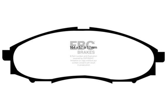 EBC 03-04 Nissan Frontier 3.3 2WD Ultimax2 Front Brake Pads UD830