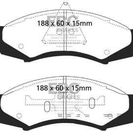 EBC 89-91 Ford Thunderbird 3.8 Greenstuff Front Brake Pads DP21180