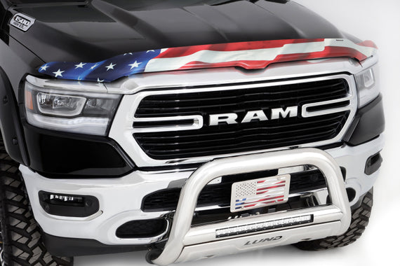 Stampede 19-23 Ram 1500 (Excl. Rebel/TRX) Vigilante Premium Hood Protector - Flag 2019-41