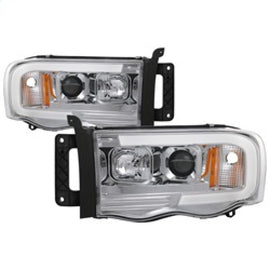 Spyder Dodge Ram 1500 02-05 V2 Projector Headlights - Light Bar DRL - Chrome PRO-YD-DR02V2-LB-C 5084613