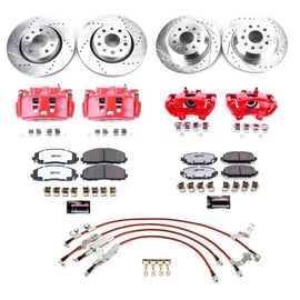 Power Stop 2018 Jeep Wrangler (Up to 4in Lift) Front & Rear Big Brake Conversion Kit BBK-JL-003R