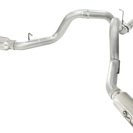 aFe MACHForce XP Exhaust Aluminized Dual Split DPF Back 11-15 GM Diesel Truck V8-6.6L (td) (pol tip) 49-04043-P