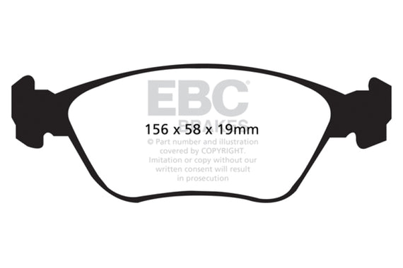 EBC 98-05 Volvo C70 2.3 Turbo T5 (16in Wheels) Redstuff Front Brake Pads DP31362C