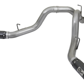 aFe LARGE BORE-HD 4in 409-SS DPF-Back Exhaust w/Dual Black Tips 2017 GM Duramax V8-6.6L (td) L5P 49-44086-B