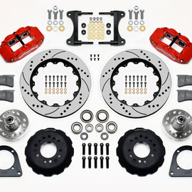 Wilwood Narrow Superlite 6R Front Hub Kit 14.00in Drill Red TCI-IFS 71-78 (Pinto Based) 140-13225-DR