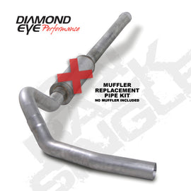 Diamond Eye KIT 4in Catback Single MFLR RPLCMENT PIPE AL CHEVY/GMC 6.6L 2500/3500 2006-2007.5 K4122A-RP