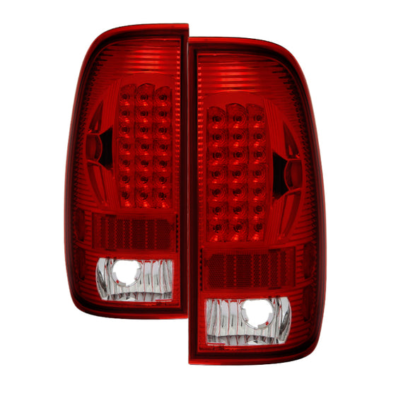 xTune Ford F150 Styleside 97-03 Super Duty 99-07 LED Tail Lights Red Smoke ALT-ON-FF15097-LED-RC 5034076