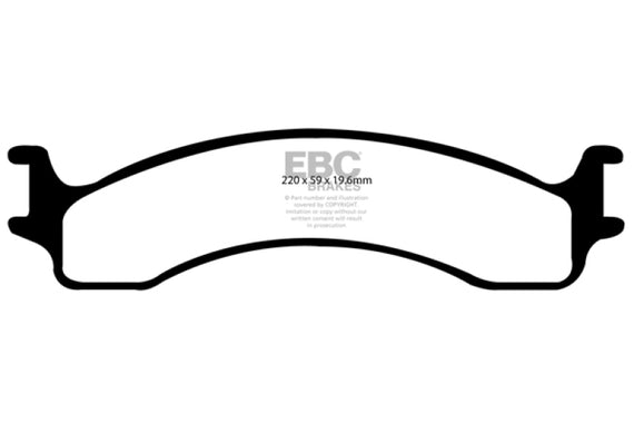 EBC 00-02 Dodge Ram 2500 Pick-up 5.2 2WD Ultimax2 Front Brake Pads UD821