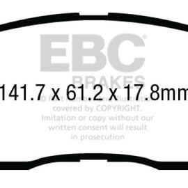 EBC 15+ Chrysler 200 2.4 Redstuff Front Brake Pads DP33007C