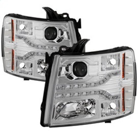 Spyder Chevy Silverado 1500 07-13 V2 Projector Headlights - LED DRL - Chrome PRO-YD-CS07V2-DRL-C 5083586