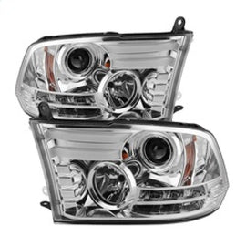 Spyder Dodge Ram 09-12 Projector Headlights Light Bar DRL Chrome PRO-YD-DR09-LBDRL-C 5080998