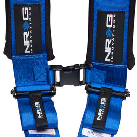 NRG SFI 16.1 5PT 3in. Padded Seat Belt Harness / Latch Link - Blue SBH-5PCBL-620