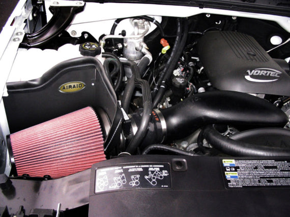 Airaid 2006 Chevy 4.8/5.3/6.0 (w/ Elec Fan/High Hood) CAD Intake System w/ Tube (Dry / Red Media) 201-186