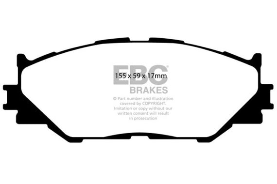 EBC 06-08 Lexus IS250 2.5 Yellowstuff Front Brake Pads DP41772R