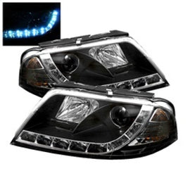 Spyder Volkswagen Passat 01-05 Projector Headlights DRL Black High H1 Low H1 PRO-YD-VP01-DRL-BK 5012302