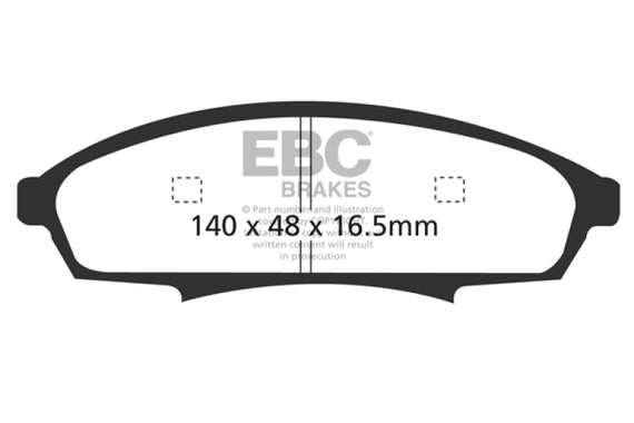 EBC 88-90 Buick Regal 2.8 Ultimax2 Front Brake Pads UD376
