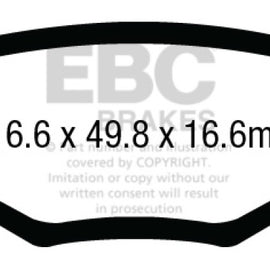 EBC 12+ Chrysler Town & Country 3.6 Yellowstuff Rear Brake Pads DP43020R