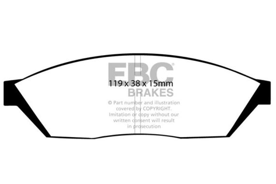 EBC 82-84 Honda Civic Hatchback 1.3 (4 Speed) Greenstuff Front Brake Pads DP2374
