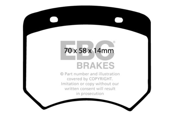 EBC 70-73 Rover Mini 1275 (10in Wheels) Greenstuff Front Brake Pads DP2102