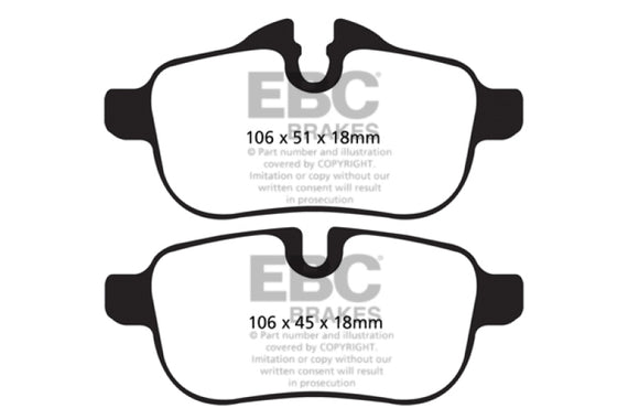 EBC 09+ BMW Z4 3.0 (E89) Yellowstuff Rear Brake Pads DP42046R