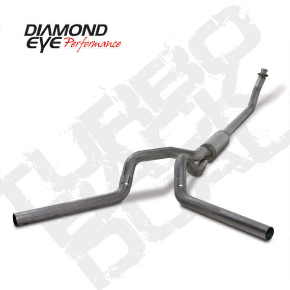 Diamond Eye KIT 4in Turbo Back DUAL SS: 94-02 DODGE CUMMINS 5.9L K4214S