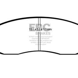 EBC 93-98 Nissan Skyline (R33) 2.5 GTS Greenstuff Front Brake Pads DP21082
