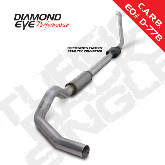 Diamond Eye KIT 5in Turbo Back SGL AL: 94-97 FORD 7.3L F250/F350 PWRSTROKE NFS W/ CARB EQUIV STDS K5314A