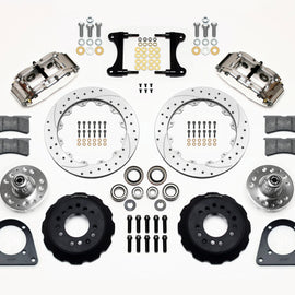 Wilwood Narrow Superlite 6R Front Hub Kit 12.88in Drill-Zinc Pol TCI-IFS 71-78 (Pinto Based) 140-13224-ZP